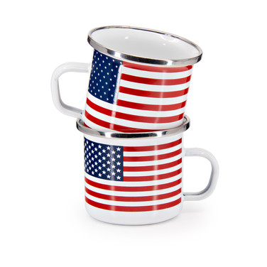 Golden Rabbit Set Of 4 Stars & Stripes Child Mugs