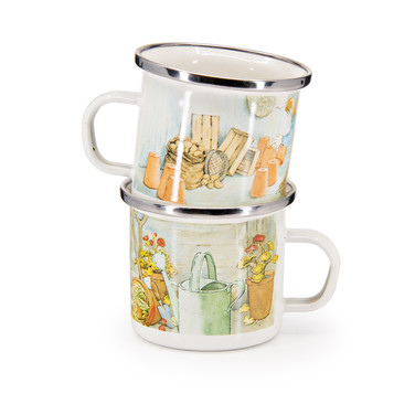 Golden Rabbit Set Of 4 Peter & The Watering Can Child Mugs