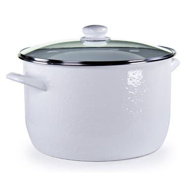 Golden Rabbit Solid White 18 Qt Stock Pot