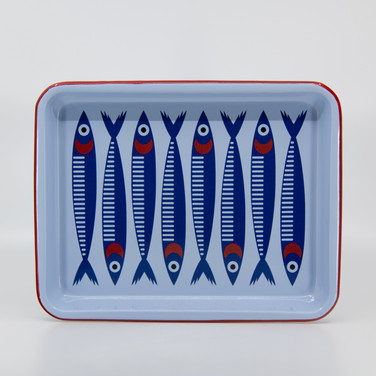 Mur by Ayca x CCH Anchovies Small Rectangle Tray, Red Rim