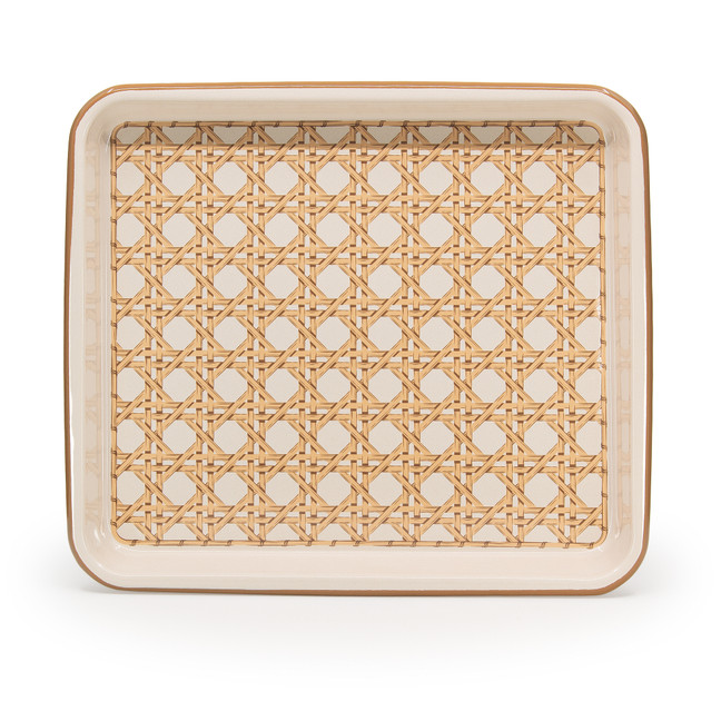 Domino x CCH Wicker Medium Rectangle Tray - Crow Canyon Home