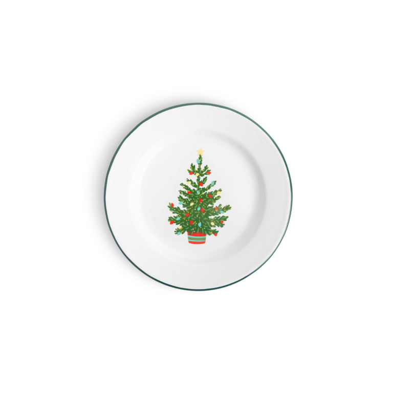 Helmsie x CCH Christmas Tree Flat Salad Plates, Set of 4, Green