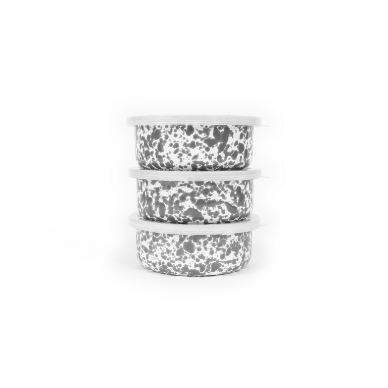crow canyon  3点セット Splatter 3 Piece Storage Bowl Set | Enamelware by Crow Canyon