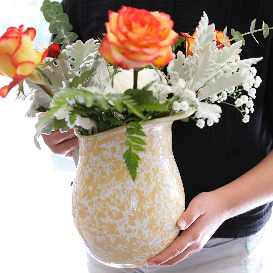 Splatter Large Pitcher | Enamelware by Crow Canyon