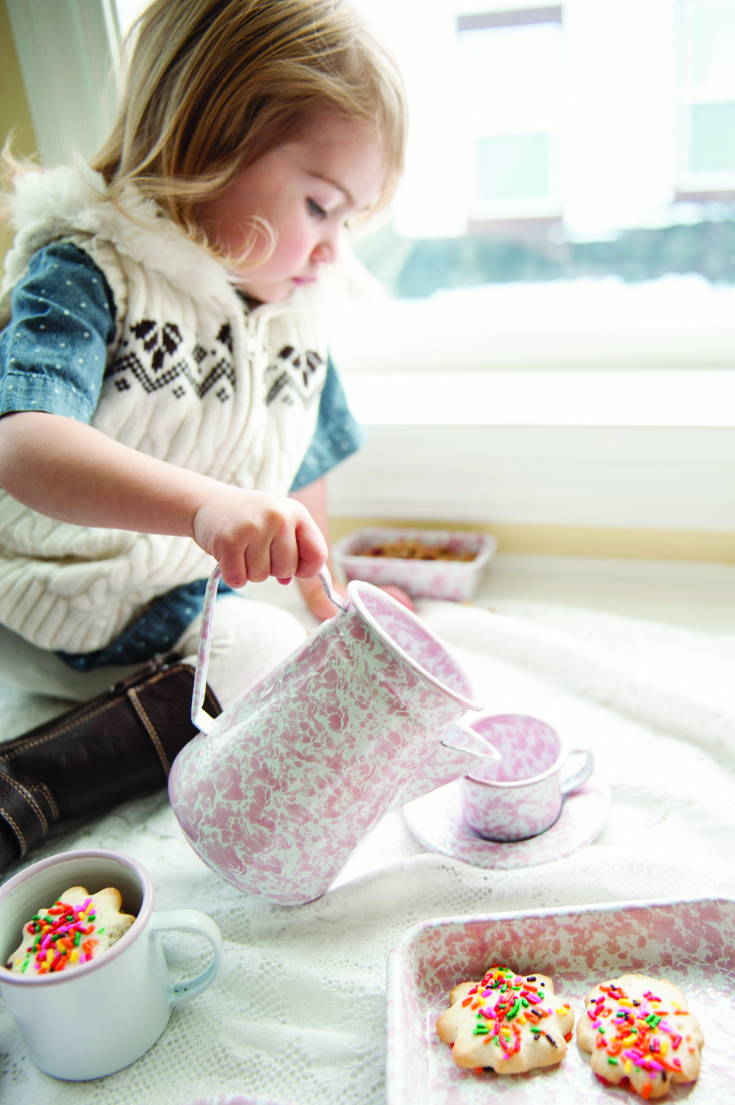 Splatter Kid's Tea for Three Set | Enamelware by Crow Canyon