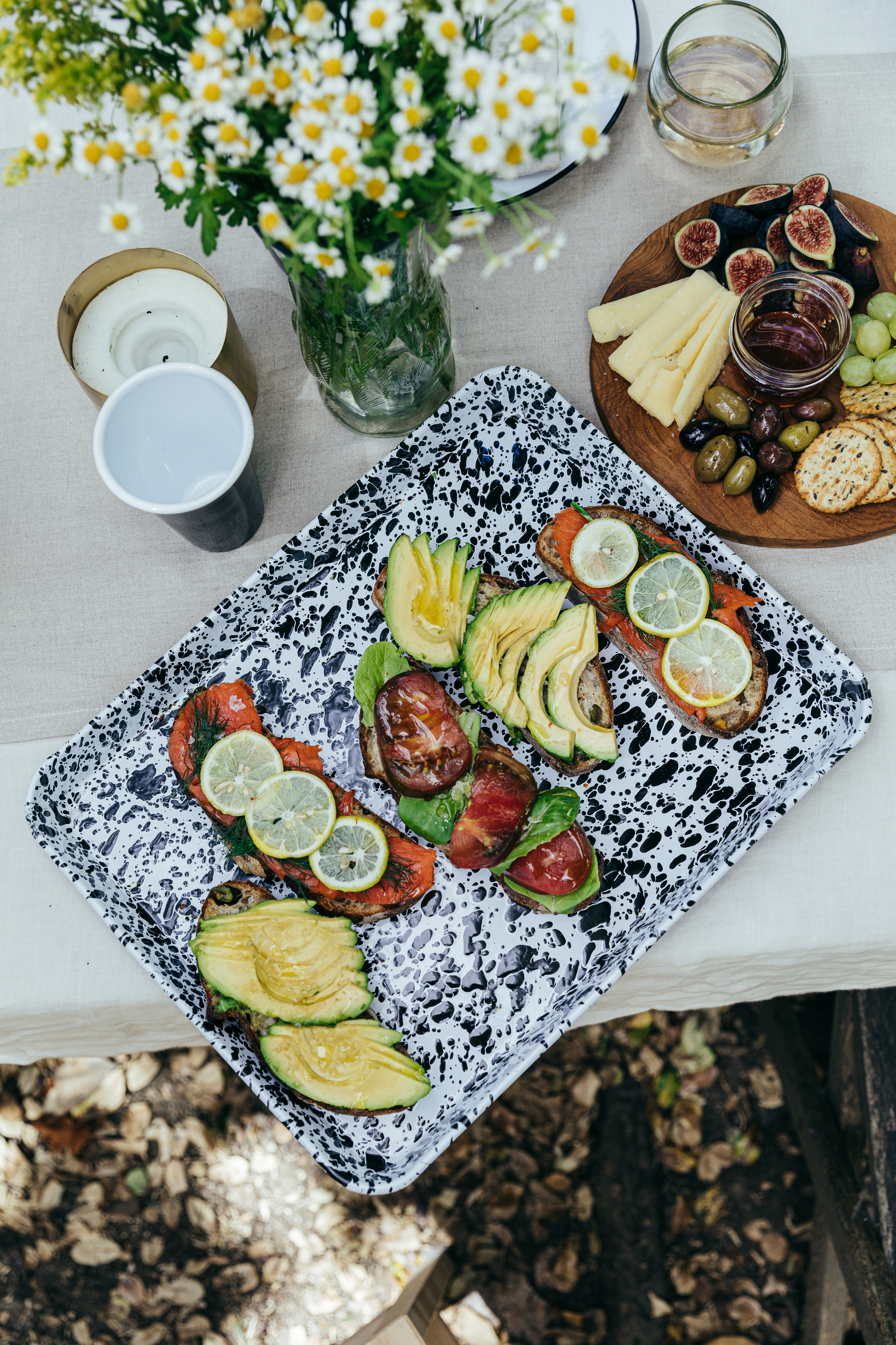 Splatter Large Rectangle/Jelly Roll Tray | Enamelware by Crow Canyon