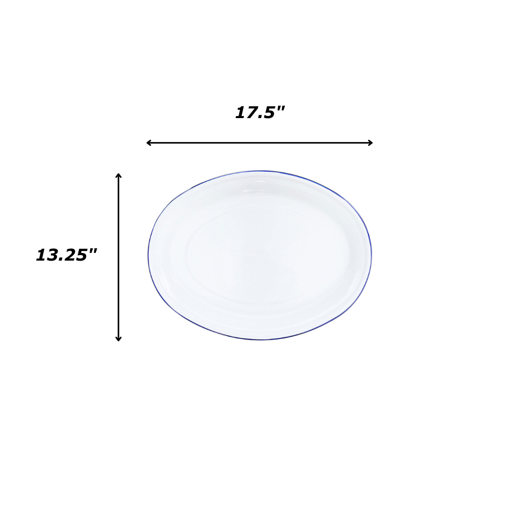 Vintage Oval Platter | Enamelware by Crow Canyon