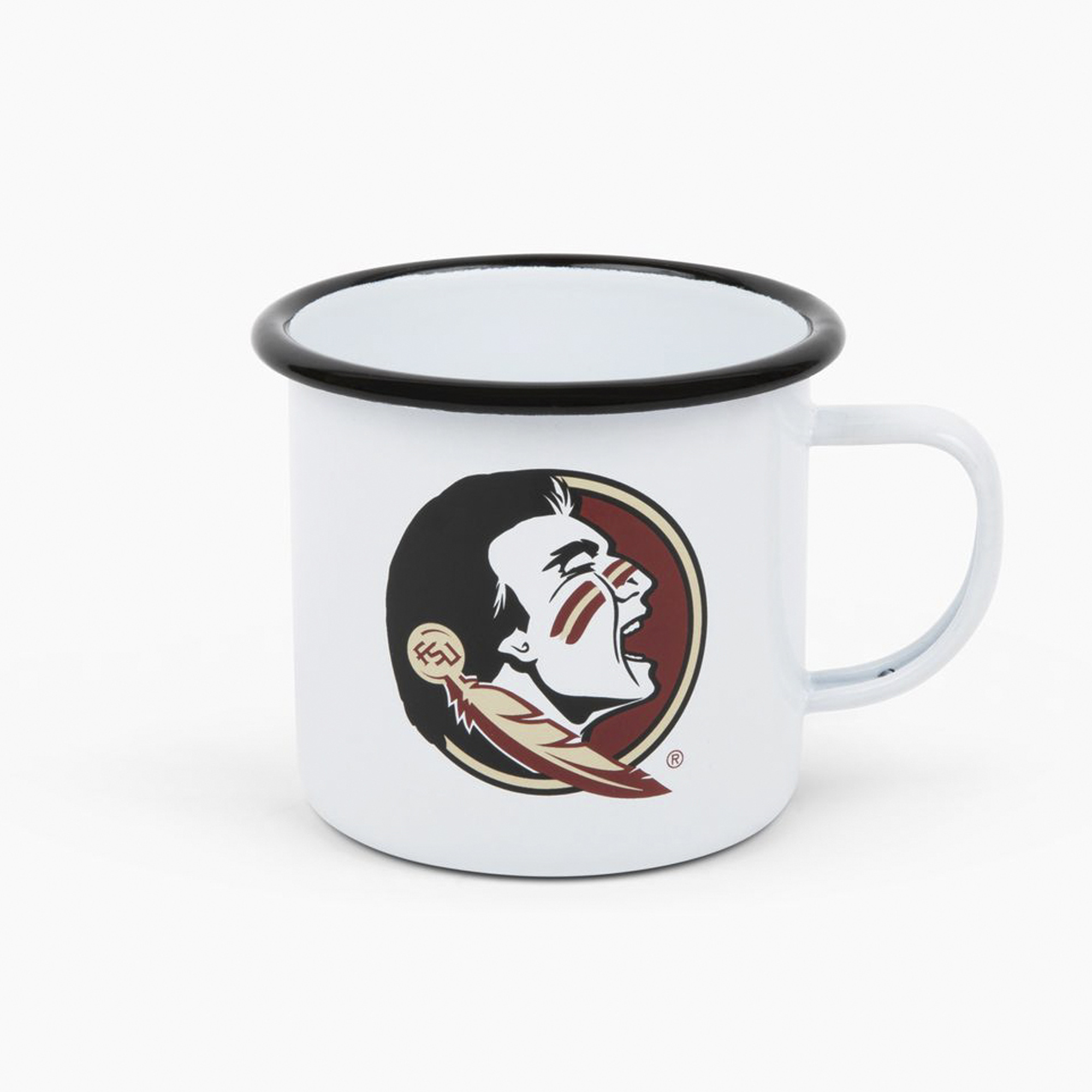 Florida State Enamelware 16oz Mug, Black Rim