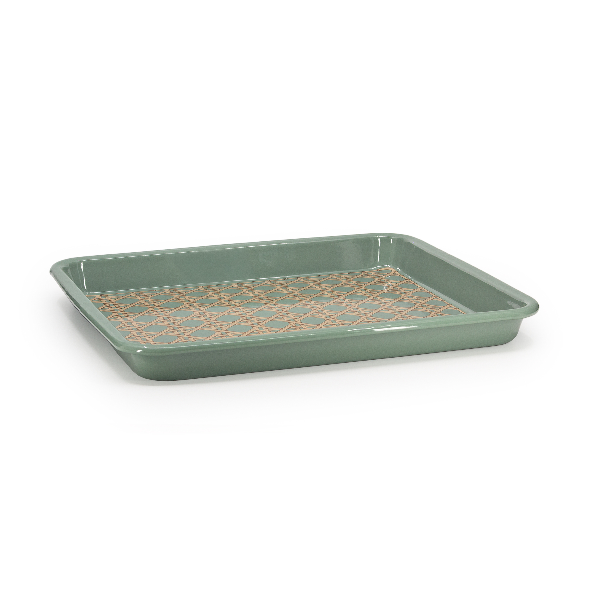 Domino x CCH Wicker Medium Rectangle Tray - Crow Canyon Home