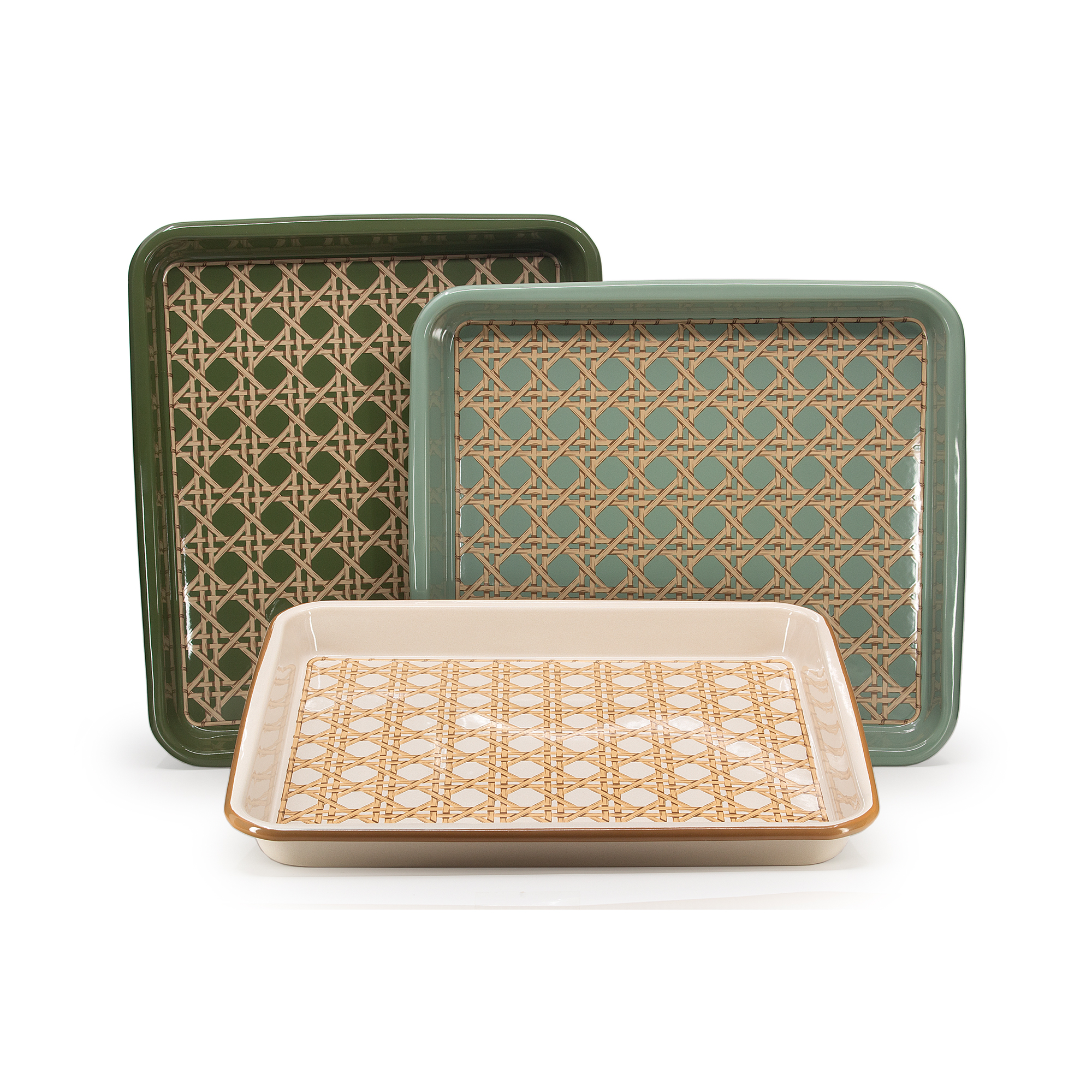 Domino x CCH Wicker Medium Rectangle Tray - Crow Canyon Home