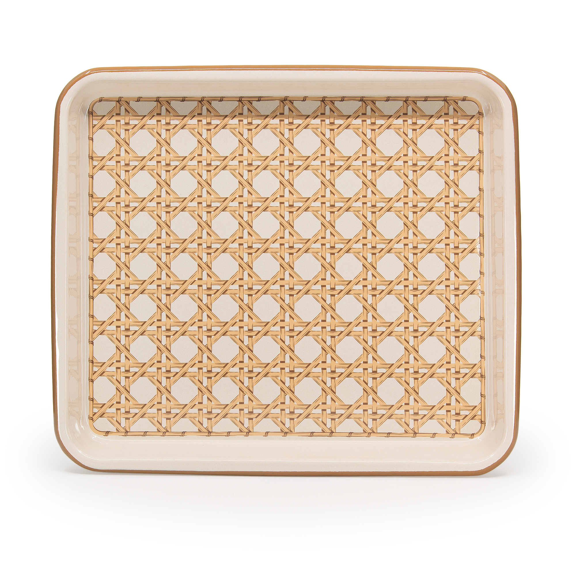 Domino x CCH Wicker Medium Rectangle Tray - Crow Canyon Home