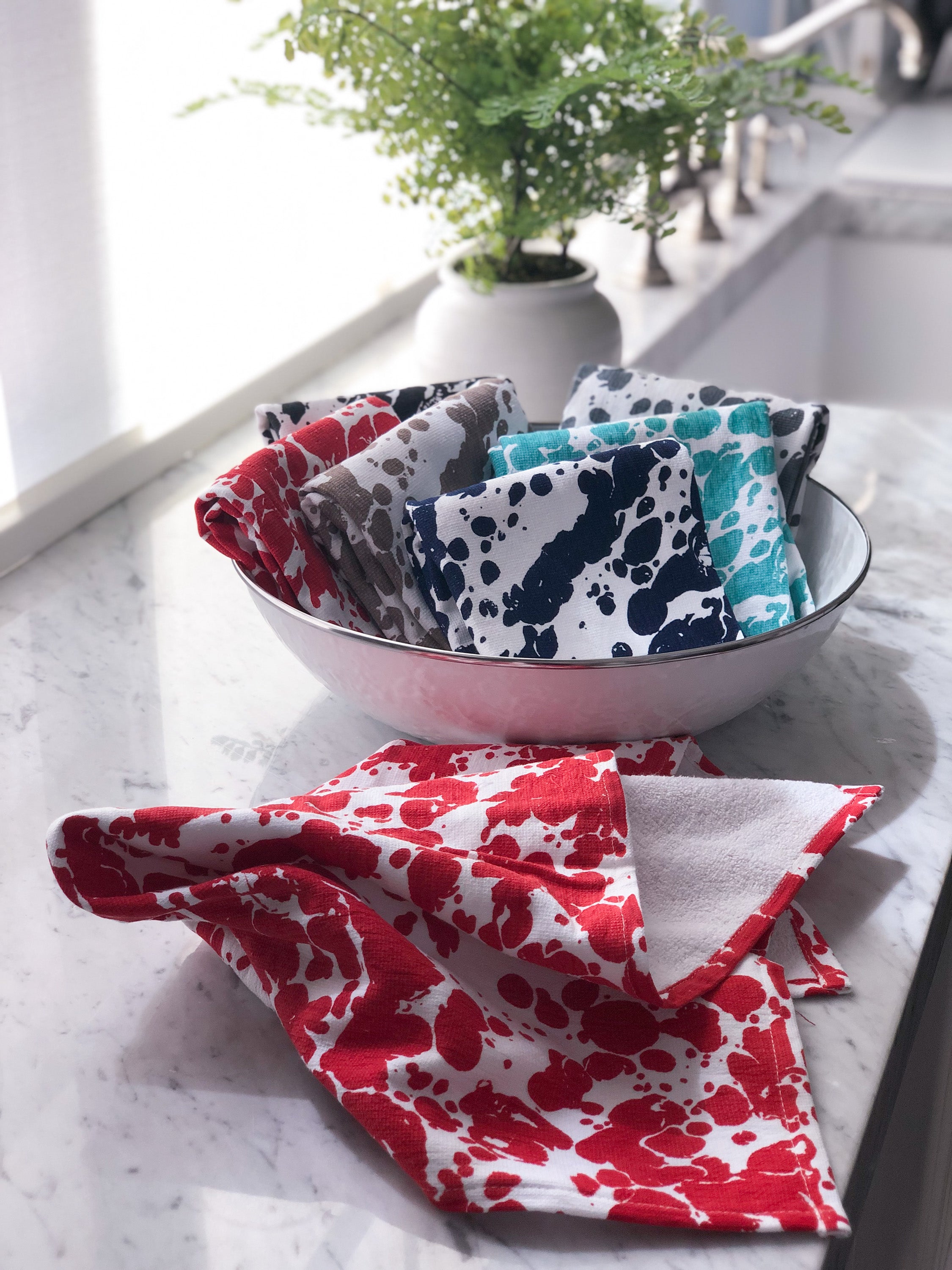Golden Rabbit Swirl Kitchen Towel Set - Crow Canyon Home