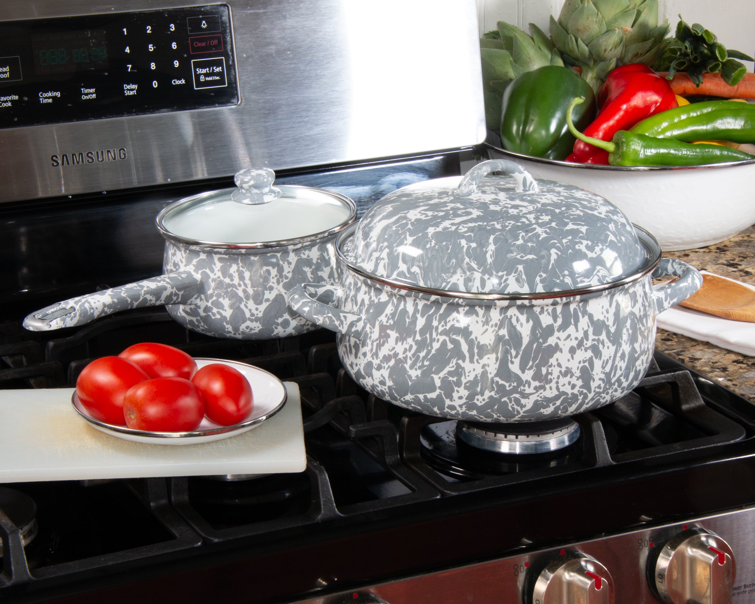 Golden Rabbit Swirl Dutch Oven - Crow Canyon Home