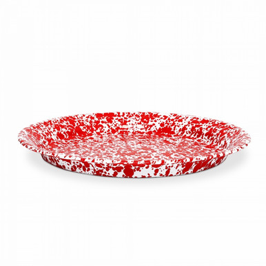Splatter Large Round Tray (red)