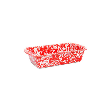 Splatter Loaf Pan (red)