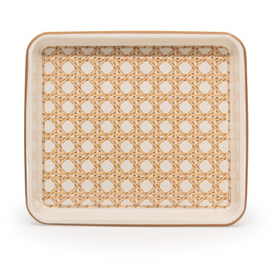 Domino x CCH Wicker Medium Rectangle Tray - Crow Canyon Home