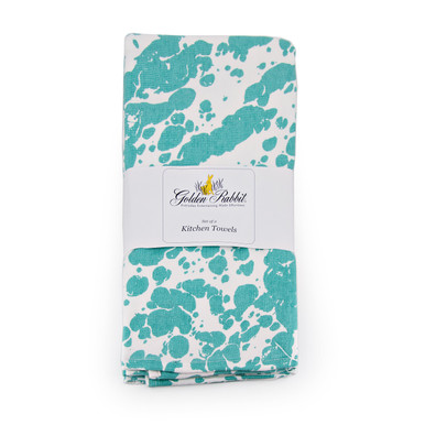 Golden Rabbit Swirl Kitchen Towel Set
