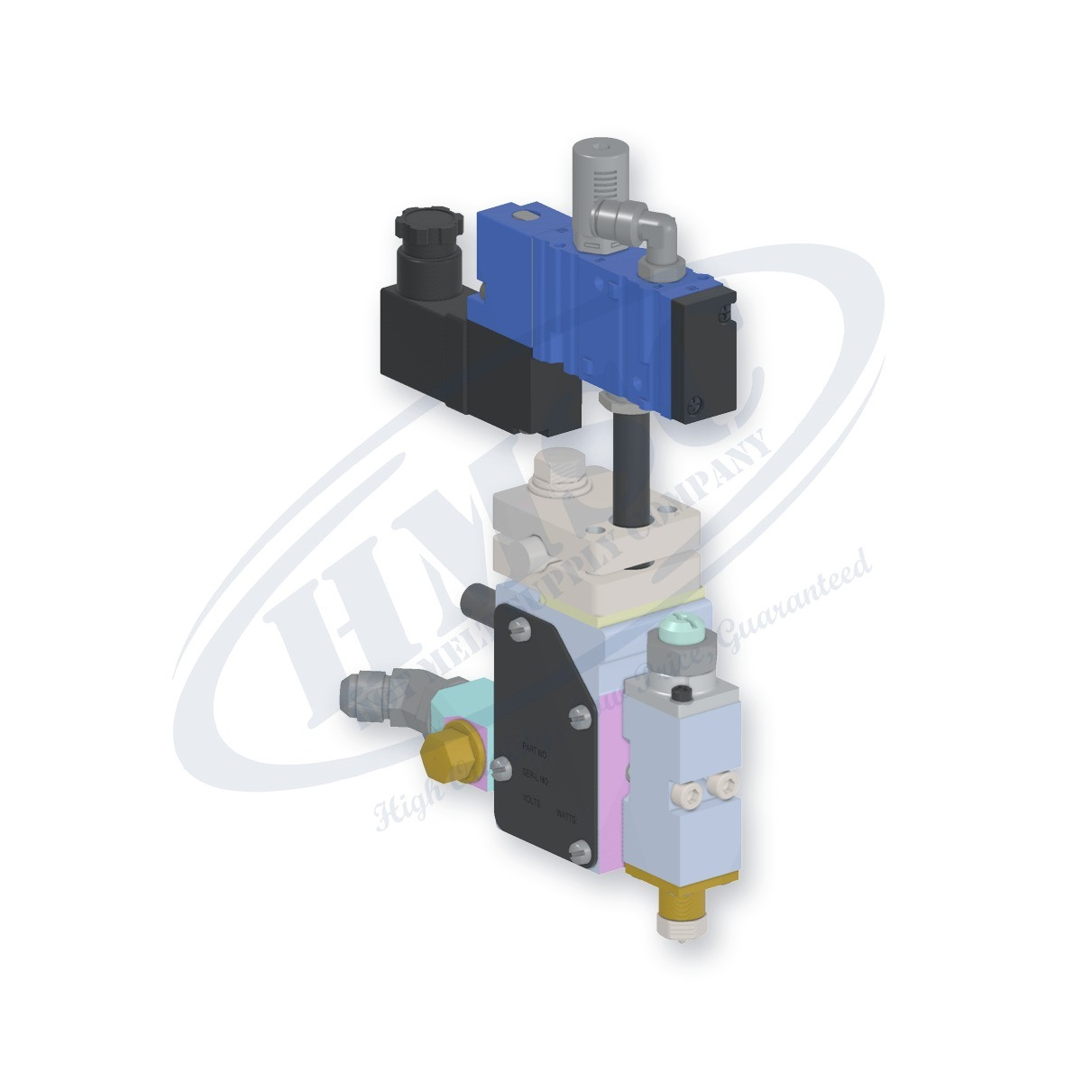 H201 Style Single Module Gun, direct replacement for Nordson 8507503. HMSC configured part number HMS-BC-110121122, configuration BCS-SURS-008-01-A-CA-000-T-BA-3A1A-F4-1