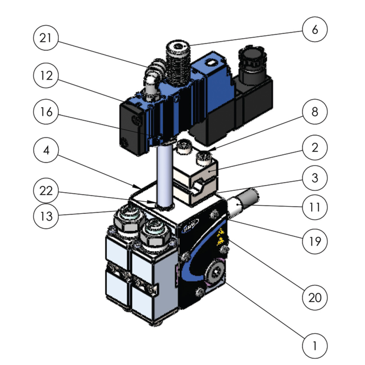 Replacement for Nordson ClassicBlue Style Dual Module Gun 8505257