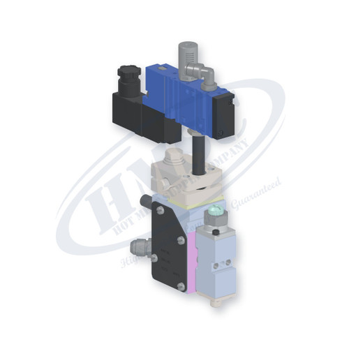 H201 Style Single Module Gun, direct replacement for Nordson 8504467. HMSC configured part number HMS-BC-110110102, configuration BCS-SLBS-STD-01-A-CA-000-T-BA-3A1A-N4-1