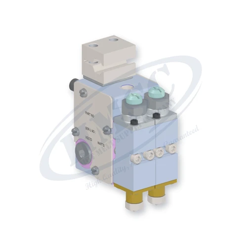 H202 Reduced Cavity Dual Module Gun, direct replacement for Nordson 8505943. HMSC configured part number HMS-BC-210123000, configuration BCM-CBRC-016-02-A-CA-022-T-RB-XXXX-N0-3