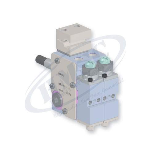 H202 Style Dual Module Gun, direct replacement for Nordson 8506782. HMSC configured part number HMS-BC-211310000, configuration BCM-SLBS-STD-02-A-IA-022-T-LB-XXXX-N0-3