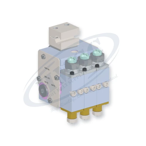 H203 Reduced Cavity 3 Module Gun, direct replacement for Nordson 8505928. HMSC configured part number HMS-BC-310122000, configuration BCM-CBRC-012-03-A-CA-022-022-T-RB-XXXX-N0-3