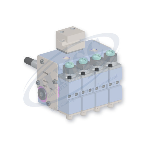 H204 Style 4 Module Gun, direct replacement for Nordson 8511465. HMSC configured part number HMS-BC-411120000, configuration BCM-CBRA-STD-04-A-PA-025-025-025-T-LB-XXXX-N0-3