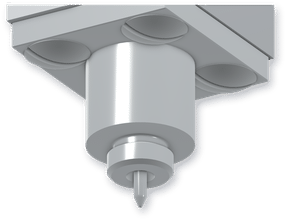 NC module with the nozzle removed, needle point sticking out