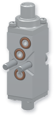 H200 standard AOAC module, back view with three ports