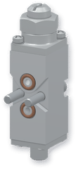 H200 standard AOSC module, back view with two ports