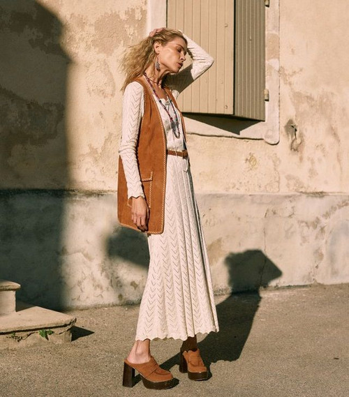 MILLER SUEDE VEST - TAN