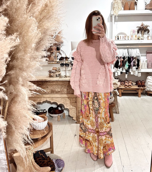 NOMADIC KNIT JUMPER - DUSTY ROSE