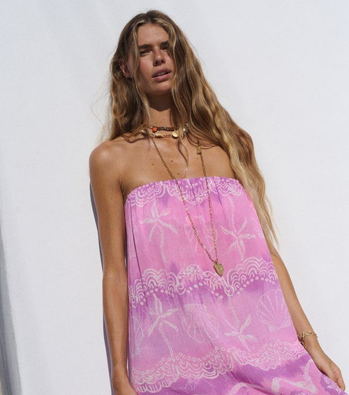 MERMAID COVE STRAPLESS MAXI - MUSK