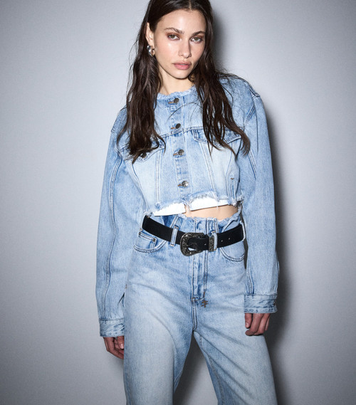 HI BARREL JEAN CUTOFF VAPOUR