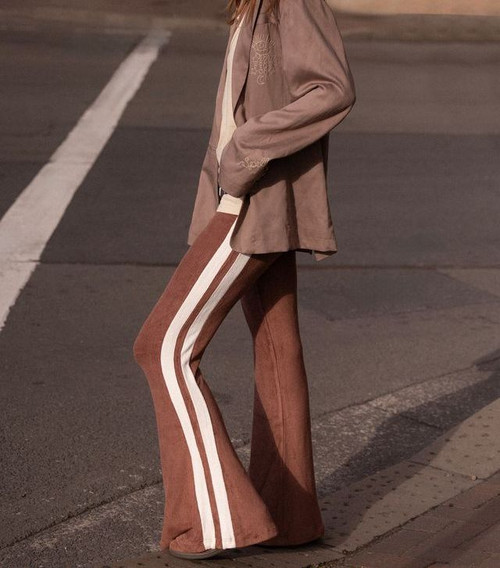 LUCIANA TERRY FLARES - CHOCOLATE