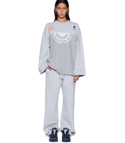 VARSITY LS BOYFRIEND TEE - GREY