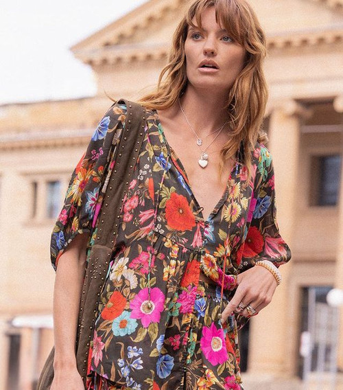 VALLEY OF THE DOLLS BOHO BLOUSE - ONYX