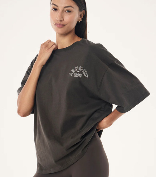 CORE OVERSIZED TEE - CAVIAR