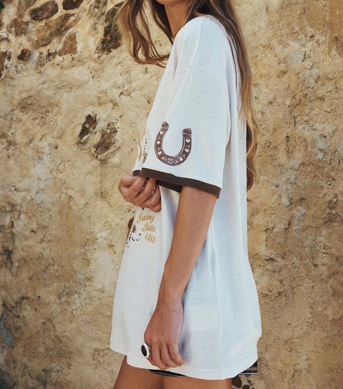 TEXAS SWEETHEART OVERSIZED TEE - VINTAGE CREAM
