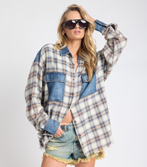 OVERSIZED FLANNEL SHIRT