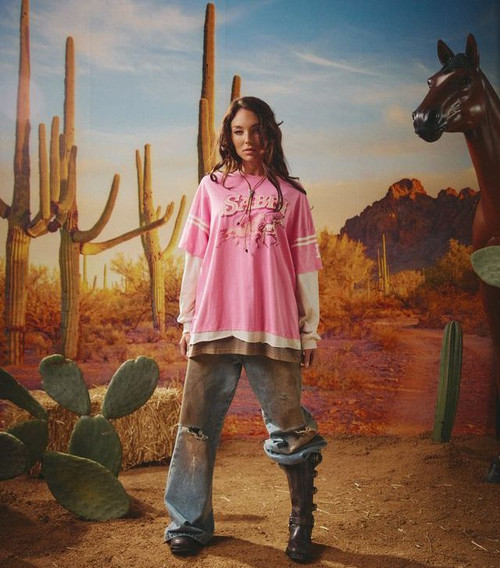 NEIGH SAYER LS TEE - PINK