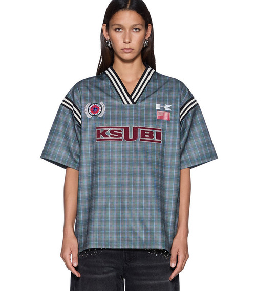 UNION SS JERSEY HUNTER PLAID - GREEN