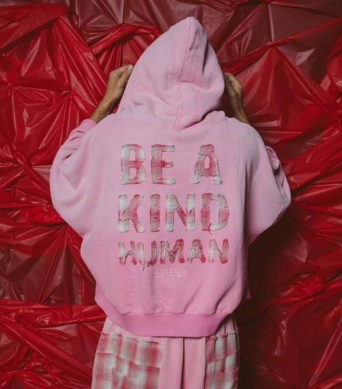 THE BE A KIND HUMAN HOODIE - PINK