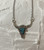 TURQUOISE STONE STEER SKULL NECKLACE