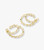 SHE'S AN ICON DOUBLE HOOPS - GOLD/WHITE DIAMONDETTES