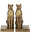 LEO LEOPARD BOOKENDS GOLD