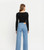 TALLULAH V NECK TOP - BLACK