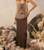 LOU LOU KNIT MIDI SKIRT - CACAO