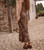 DAMASK BIAS DRESS - WALNUT BROWN